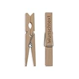 Gravur-Fabrik Wäscheklammern mit individueller Gravur – 10 Stück...