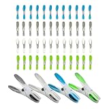 Colorhome Wäscheklammern - 100 Stück - Klammern Wäsche Wäschekluppen...
