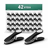 42 Wäscheklammern I stabil & langlebig I Schwarze Klammern mit sicherem...