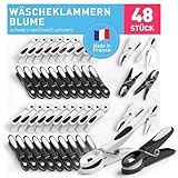 culiclean Wäscheklammern ohne Abdruck stabil in Blume Design 48x...