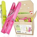 Luna® Wäscheklammern Plastik 50 Stück - Made in Austria - Wäscheklammer...